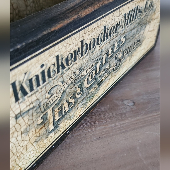 📬☕ Rustic Knickerbocker Mills Co. Card & Letter Holder – Vintage Tea & Coffee - Picture 5 of 15